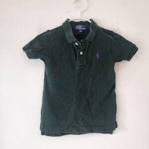 VTG Ralph Lauren Green Short Sleeve Polo Shirt Golf Shirt Blue Toddler Boys 18M